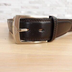 Brown Leather Dress Belt Mens 34‎ Formal Oxford Luxury MARIE CLAIRE Homme JAPAN